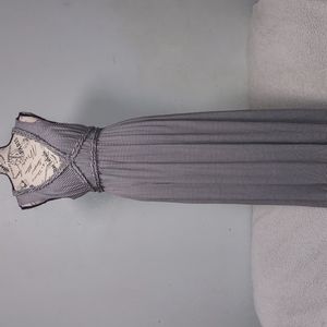 Max Studio Stripe Braided Style Sleeveless Maxi Dress Size L